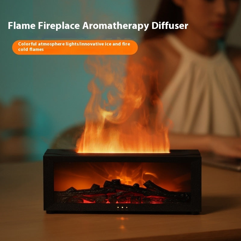 3D Flame Aromatherapy Diffuser – Colorful Essential Oil Humidifier with Realistic Flame Effect and Powerful Mist Output