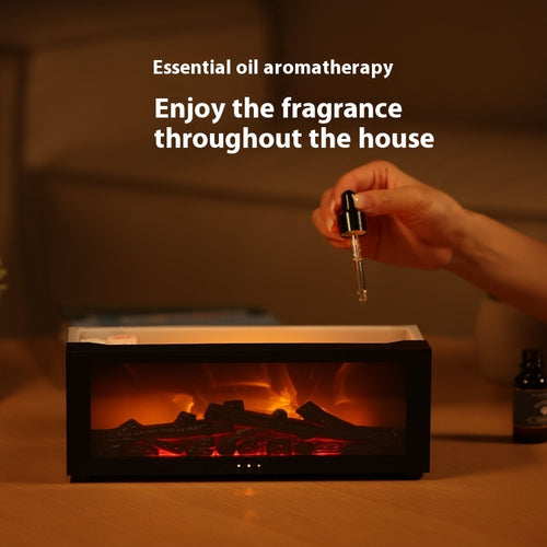 3D Flame Aromatherapy Diffuser – Colorful Essential Oil Humidifier with Realistic Flame Effect and Powerful Mist Output