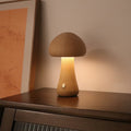 Cute Wooden Mushroom LED Night Light – Touch Control